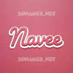 navee in Red Scribble style - 3D name wallpaper