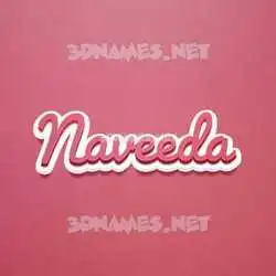 naveeda in Red Scribble style - 3D name wallpaper