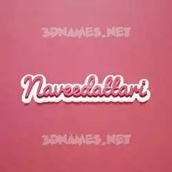 naveedattari in Red Scribble style - 3D name wallpaper
