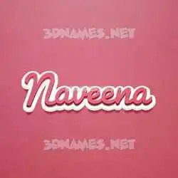 naveena in Red Scribble style - 3D name wallpaper