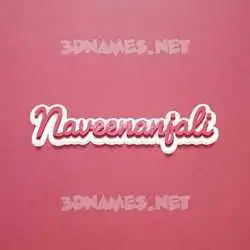 naveenanjali in Red Scribble style - 3D name wallpaper
