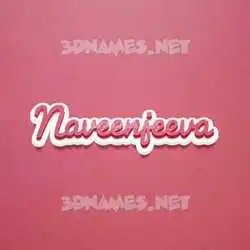 naveenjeeva in Red Scribble style - 3D name wallpaper