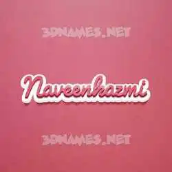 naveenkazmi in Red Scribble style - 3D name wallpaper