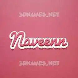 naveenn in Red Scribble style - 3D name wallpaper
