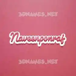 naveenponraj in Red Scribble style - 3D name wallpaper