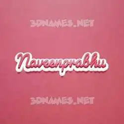 naveenprabhu in Red Scribble style - 3D name wallpaper