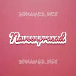 naveenprasad in Red Scribble style - 3D name wallpaper