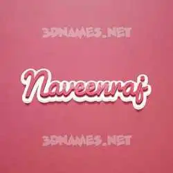 naveenraj in Red Scribble style - 3D name wallpaper