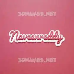 naveenreddy in Red Scribble style - 3D name wallpaper