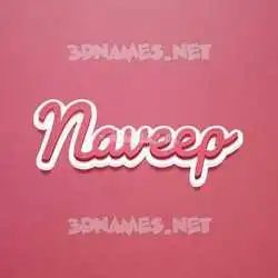 naveep in Red Scribble style - 3D name wallpaper