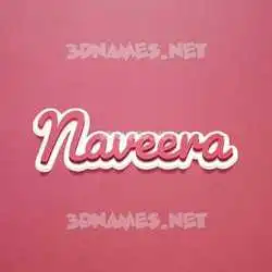 naveera in Red Scribble style - 3D name wallpaper