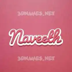 naveeth in Red Scribble style - 3D name wallpaper