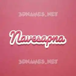 navesapna in Red Scribble style - 3D name wallpaper