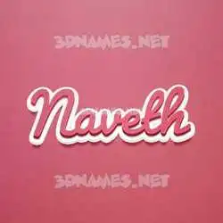 naveth in Red Scribble style - 3D name wallpaper