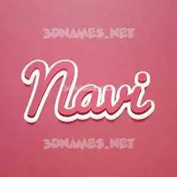 navi in Red Scribble style - 3D name wallpaper