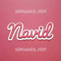 navid in Red Scribble style - 3D name wallpaper