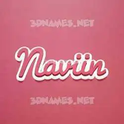 naviin in Red Scribble style - 3D name wallpaper