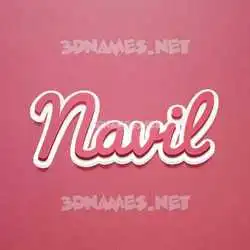 navil in Red Scribble style - 3D name wallpaper