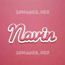 navin in Red Scribble style - 3D name wallpaper