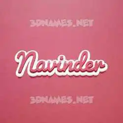navinder in Red Scribble style - 3D name wallpaper