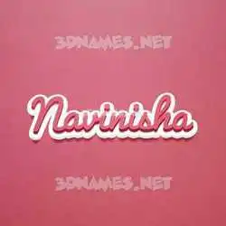 navinisha in Red Scribble style - 3D name wallpaper