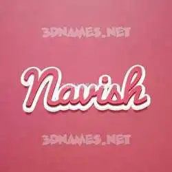 navish in Red Scribble style - 3D name wallpaper