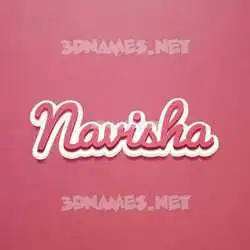 navisha in Red Scribble style - 3D name wallpaper