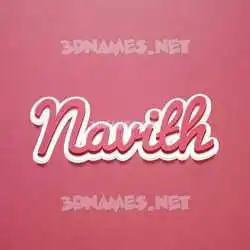 navith in Red Scribble style - 3D name wallpaper