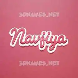 navjiya in Red Scribble style - 3D name wallpaper