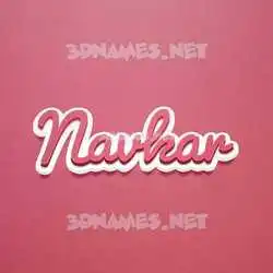 navkar in Red Scribble style - 3D name wallpaper
