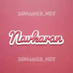 navkaran in Red Scribble style - 3D name wallpaper