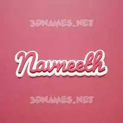 navneeth in Red Scribble style - 3D name wallpaper