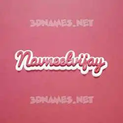 navneetvijay in Red Scribble style - 3D name wallpaper
