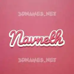 navneth in Red Scribble style - 3D name wallpaper