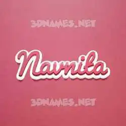 navnita in Red Scribble style - 3D name wallpaper