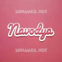 navodya in Red Scribble style - 3D name wallpaper