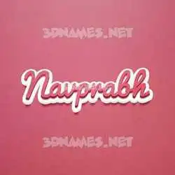 navprabh in Red Scribble style - 3D name wallpaper