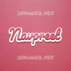 navpreet in Red Scribble style - 3D name wallpaper