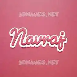 navraj in Red Scribble style - 3D name wallpaper