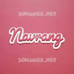 navrang in Red Scribble style - 3D name wallpaper