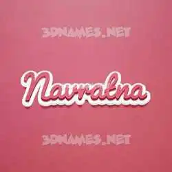 navratna in Red Scribble style - 3D name wallpaper
