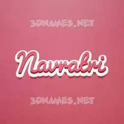 navratri in Red Scribble style - 3D name wallpaper