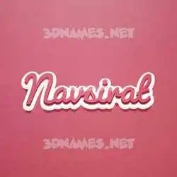 navsirat in Red Scribble style - 3D name wallpaper