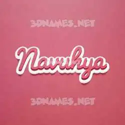 navuhya in Red Scribble style - 3D name wallpaper