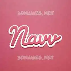 navv in Red Scribble style - 3D name wallpaper