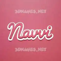 navvi in Red Scribble style - 3D name wallpaper