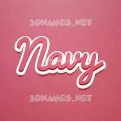 navy in Red Scribble style - 3D name wallpaper