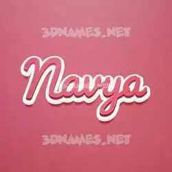 navya in Red Scribble style - 3D name wallpaper