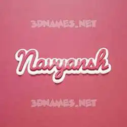 navyansh in Red Scribble style - 3D name wallpaper