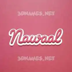 nawaal in Red Scribble style - 3D name wallpaper